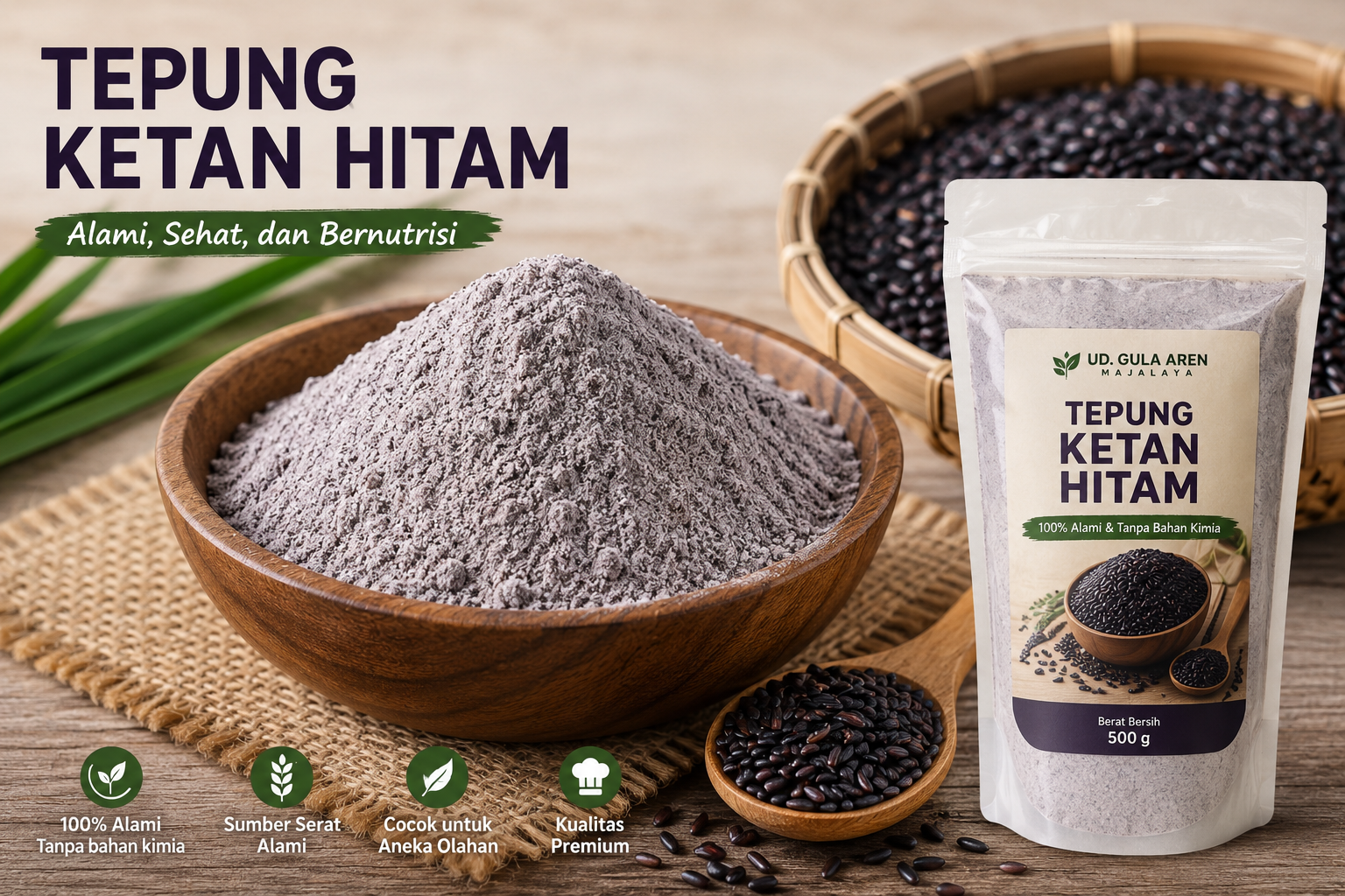 7 Manfaat Tepung Ketan Hitam untuk Kesehatan dan Aneka Olahan Tradisional