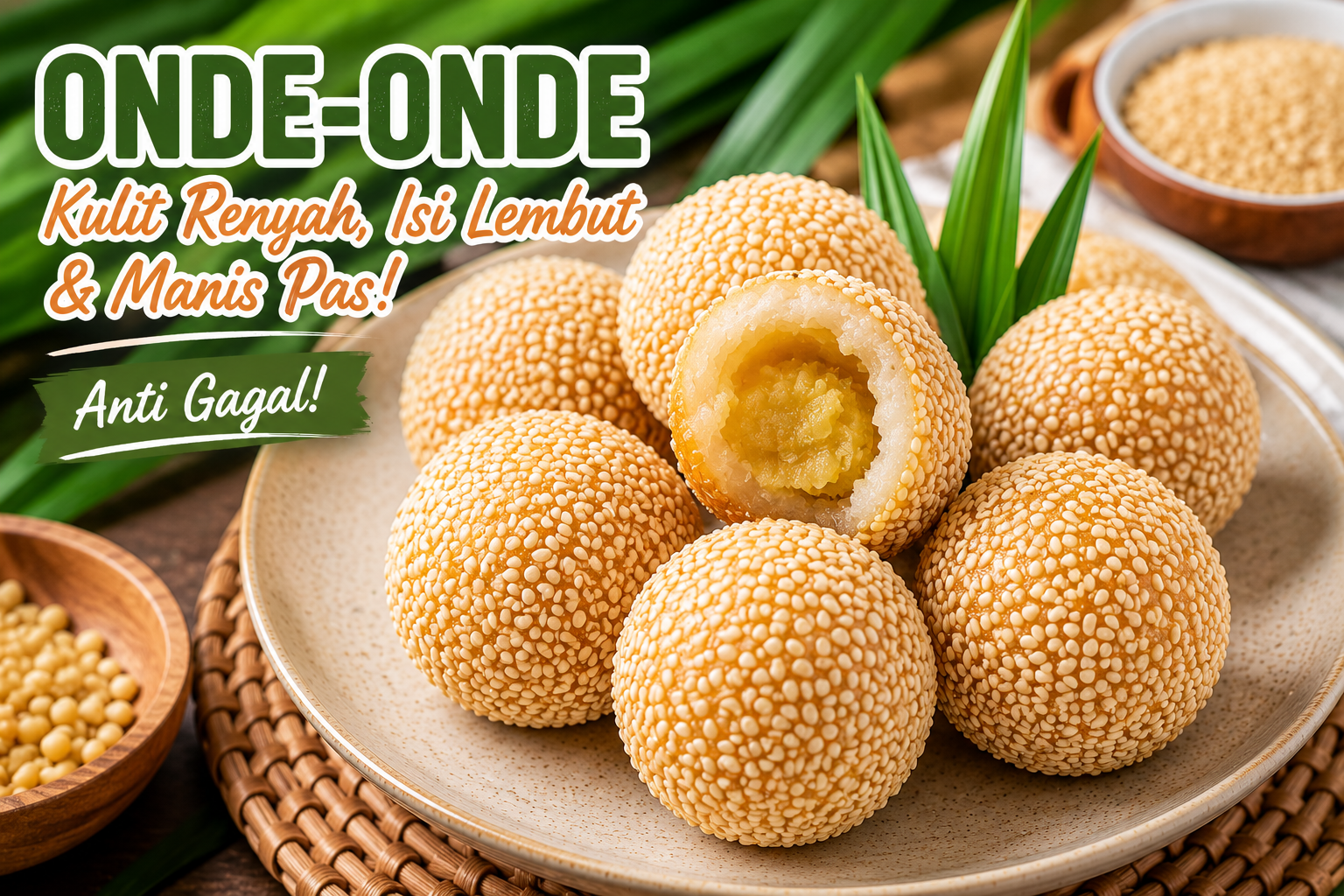Resep Onde-Onde Tepung Ketan Putih Anti Gagal, Bulat Sempurna dan Tidak Meledak Saat Digoreng